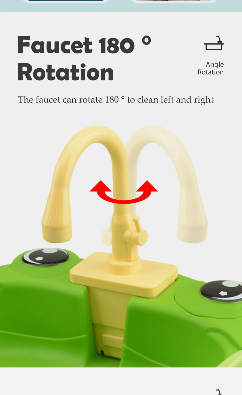 Dishwasher Kitchen Sink Toys, Toddler Kitchen Sink Toy Electric Playing Automatic Water Cycle System Toy Gifts for Kids 
