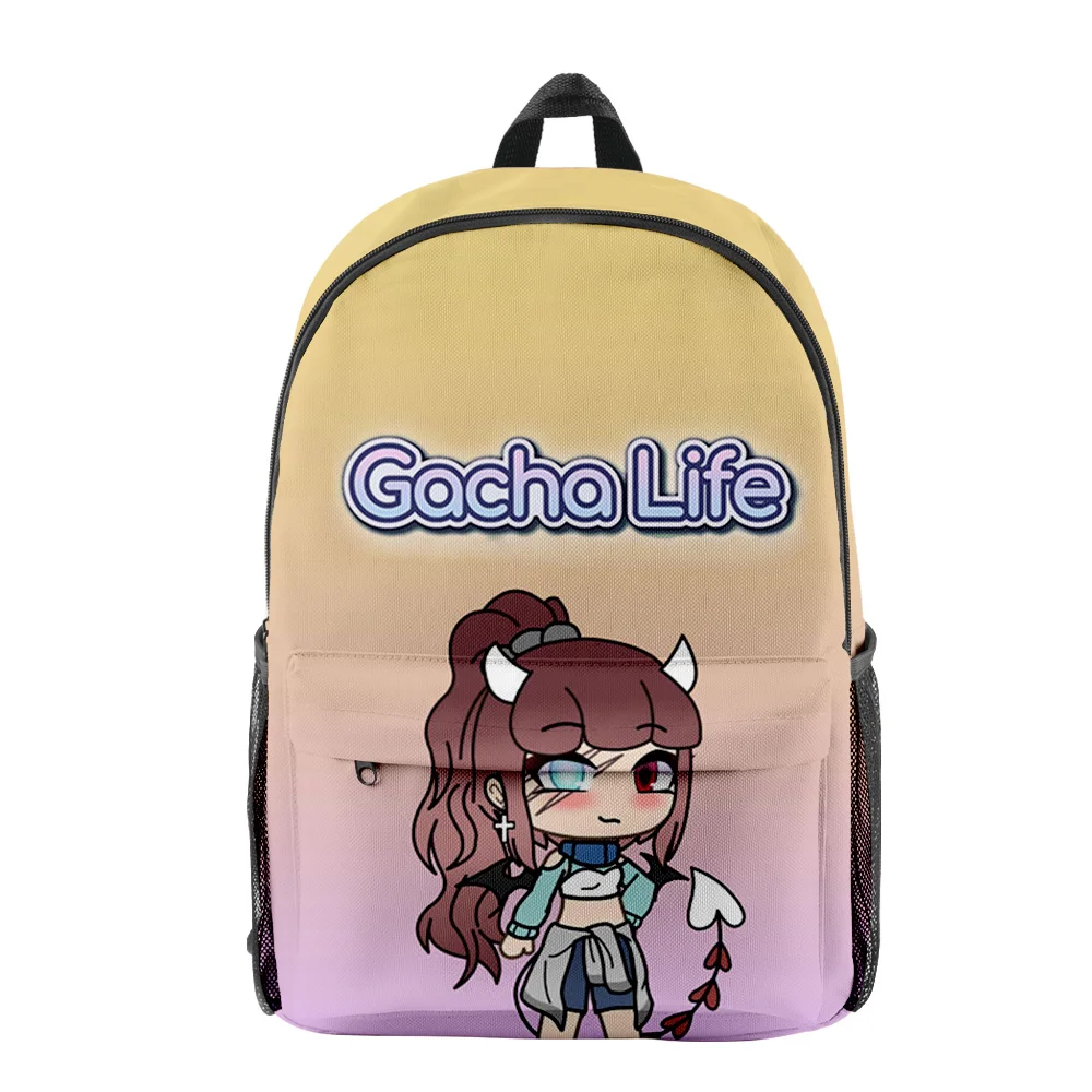 

Popular Youthful Gacha Life Student School Bags Notebook Backpacks 3D Printed Oxford Waterproof Boys/Girls Funny Travel Bags