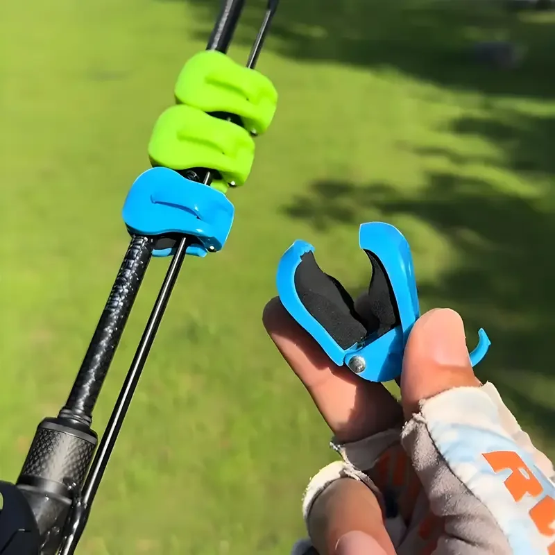2pcs Quick-Attach Fishing Rod Clip - Tool-Free 1-Hand Holder for 2-Piece Freshwater Rods, Secure Grip Tackle Organizer 1