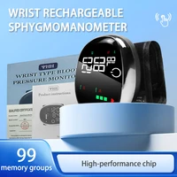 Digital Wrist Blood Pressure Meter Automatic Voice Tonometer Heart Rate Monitor Smart Touch LCD Screen Charge Sphygmomanometer - Image 3