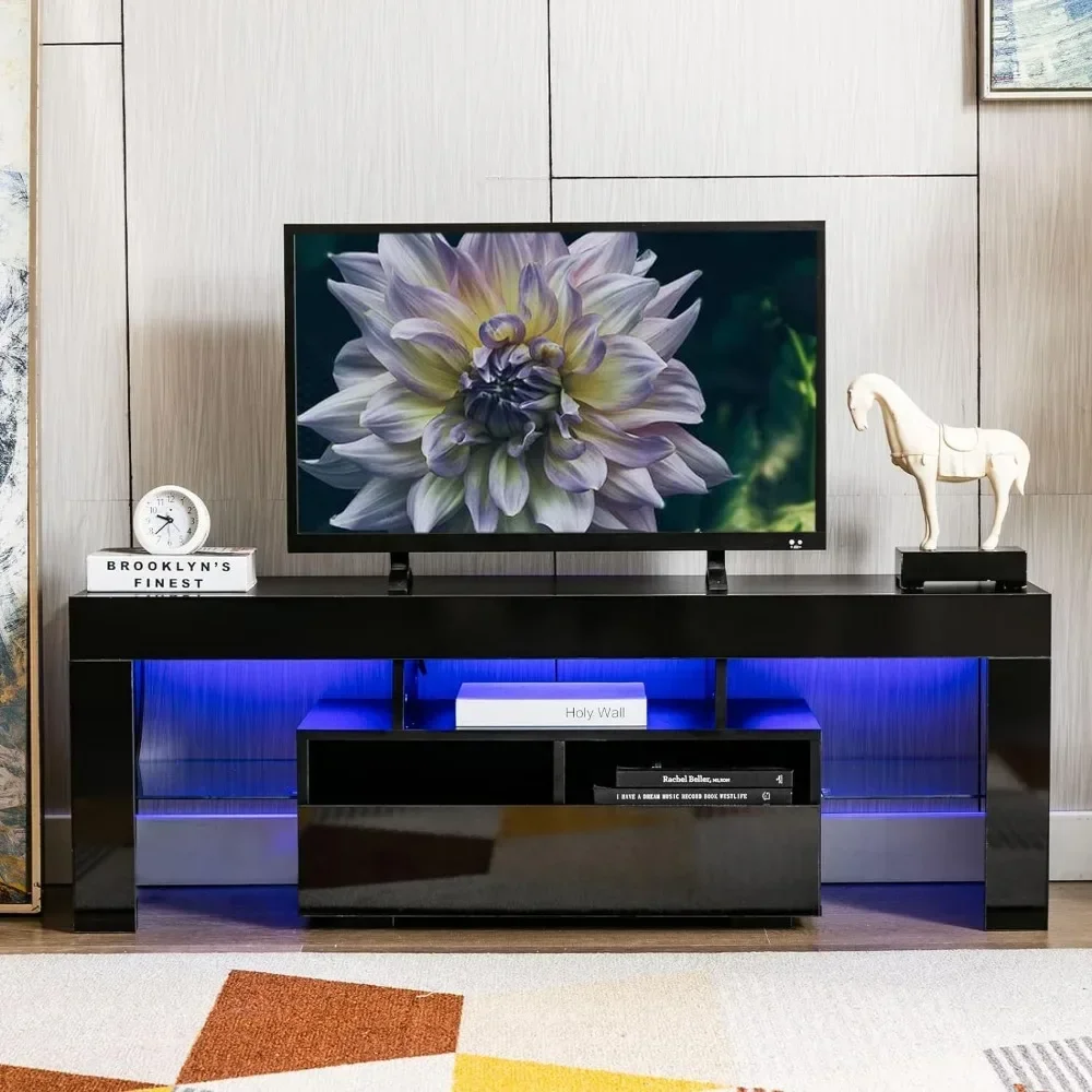 

TV Stand for TV, Modern Entertainment Center with 1-2 Storage Drawers, TV Cabinet,Television Stand for Living Room, TV Stand