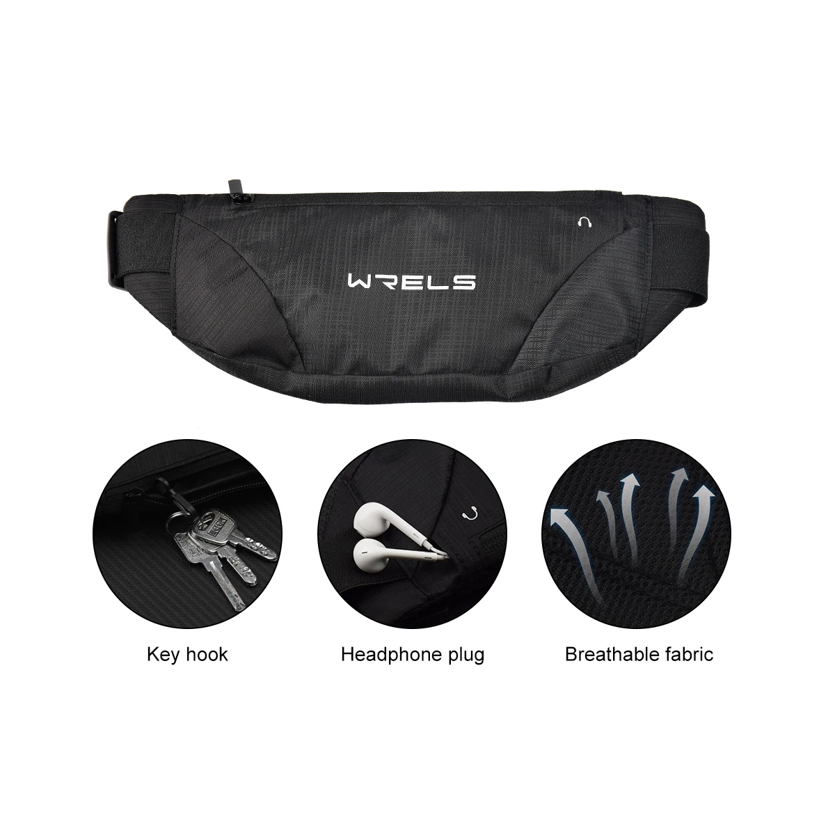 WRELS Waist Bag Outdoor Running Cycling Bag Waterproof Sports Fanny Pack Mobile Phone Case Gym Jogging Run Pouch Belt running waist bag waist bag phone waist bag