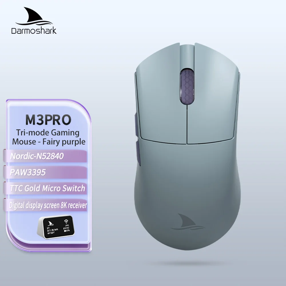 Darmoshark M3Pro ゲーミングマウス 2.4G BT ワイヤレス トライモード