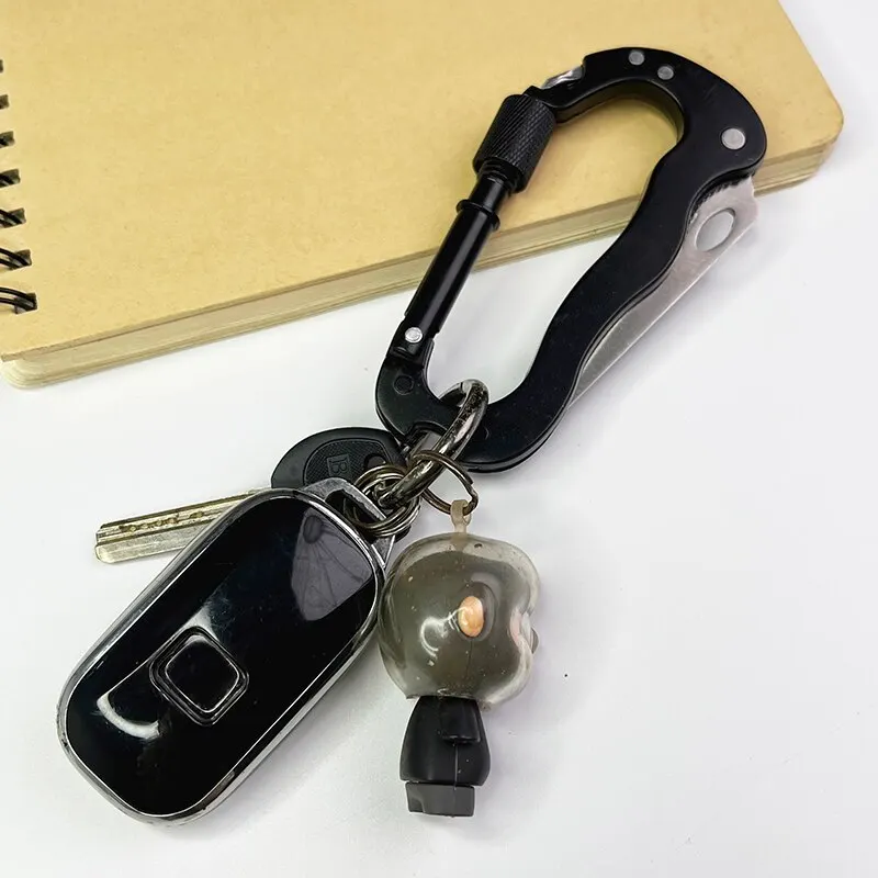 Multi function tool 5 in 1 outdoor multi function mountaineering buckle fast hanging buckle cross screwdriver carabiner bottle opener wine opener