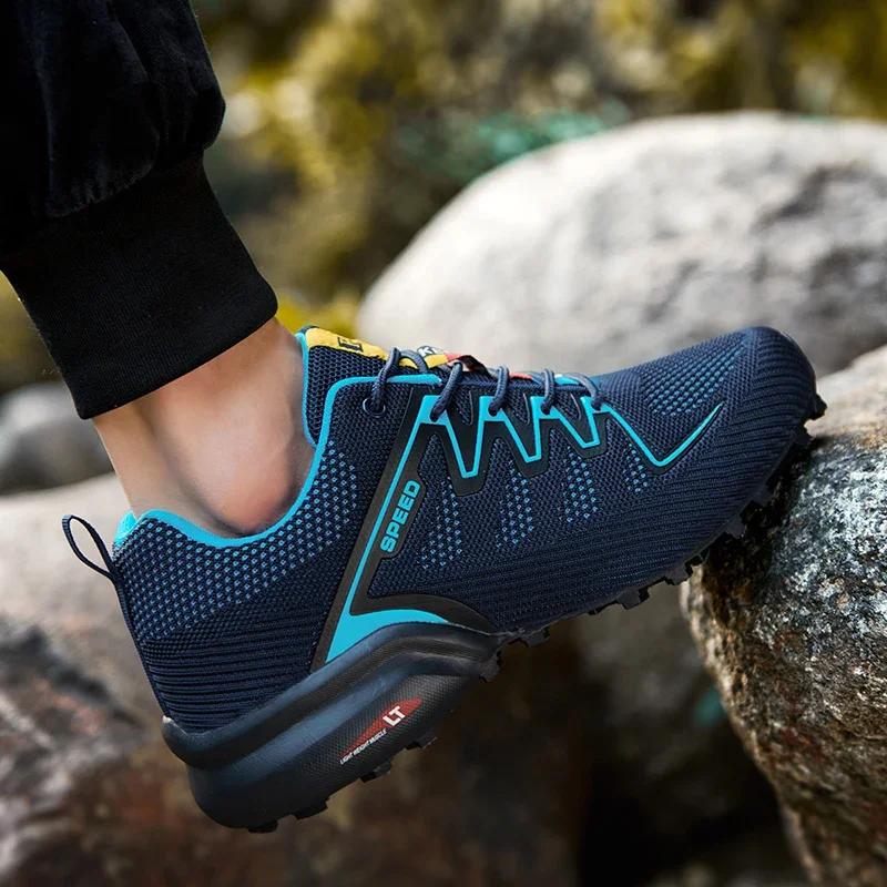 Men Outdoor Hiking Trekking Shoes Climbing Shoes Mountain Outdoor Trainer Non-slip Hunting Tourism Male Comfy Sport Trail Soft diving shoes