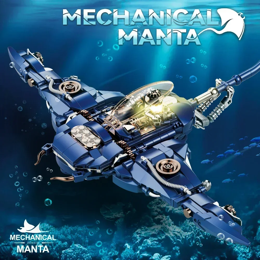 Mechanical Manta Ray Creative with LED Light Up Ocean Animal