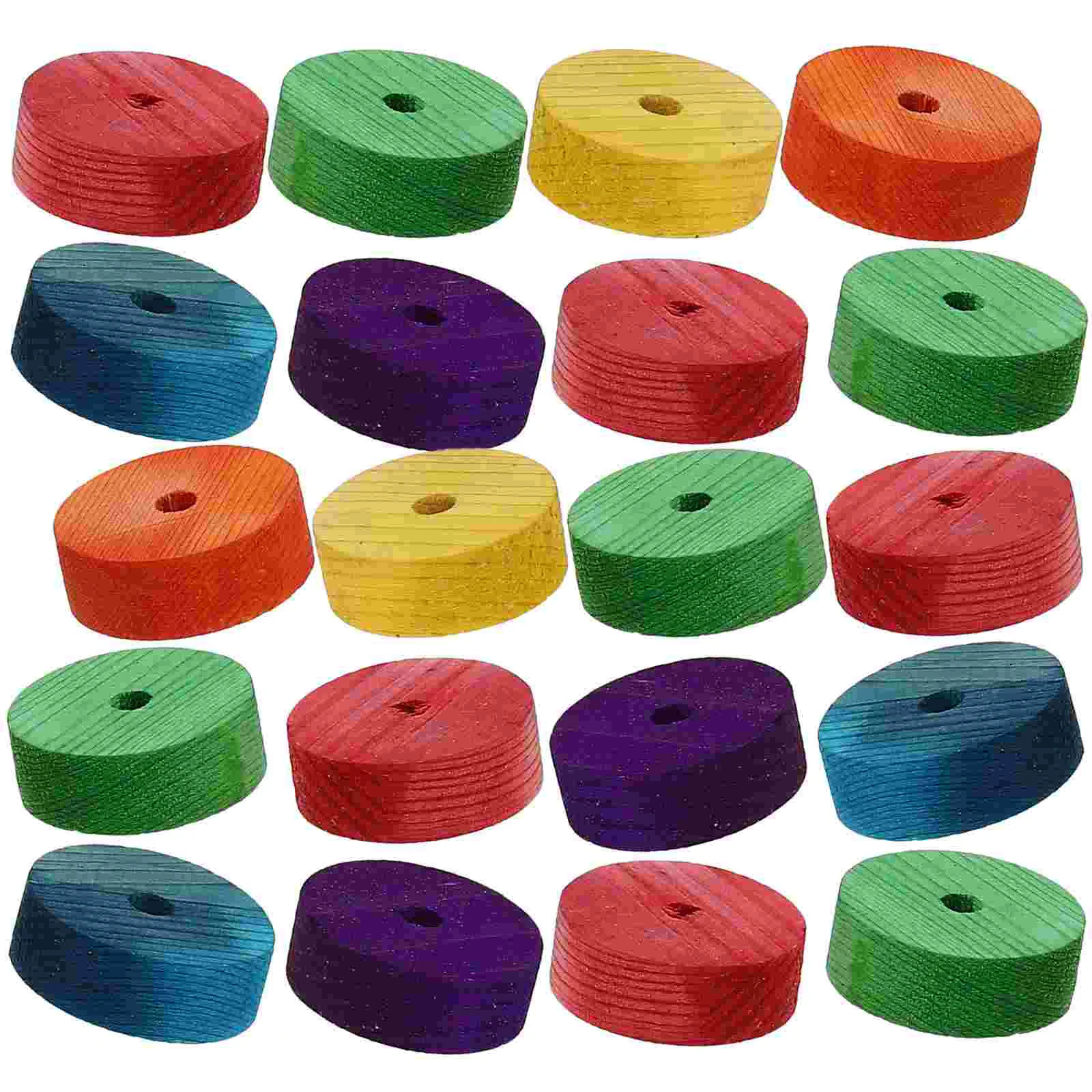 

24 Pcs Wooden Wheels Toy Car Playthings Toys Cars Assemble Colorful Toddler for Toddlers