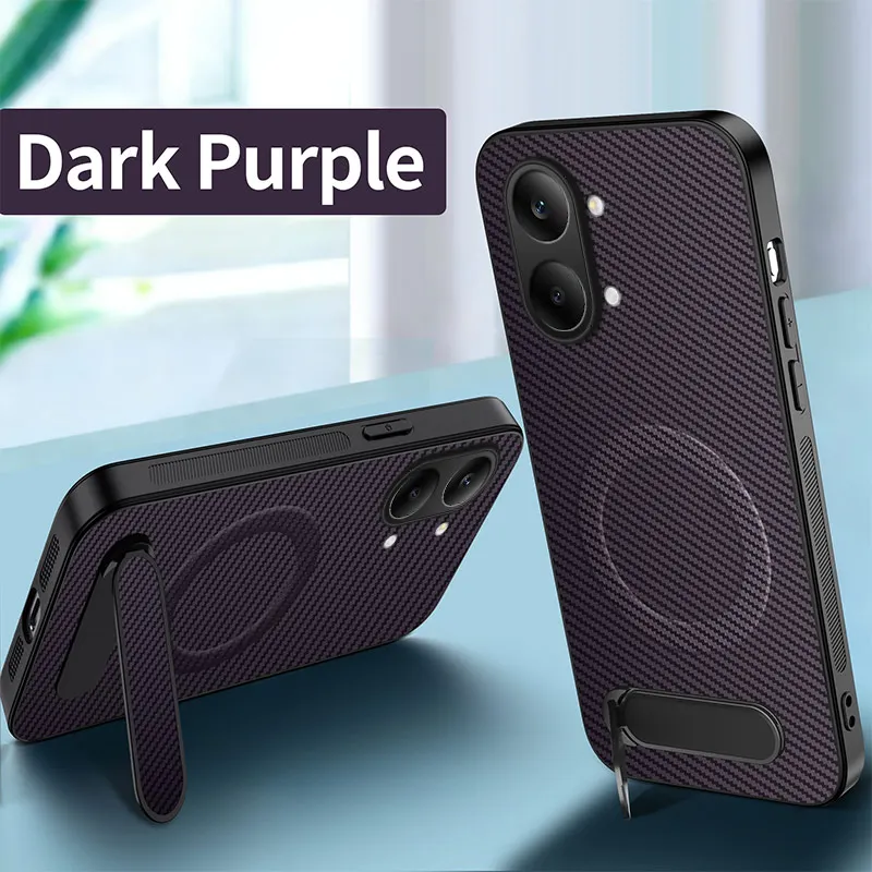 Carbon Fiber Magnetic Holder Case with Wireless Charging Compatibility