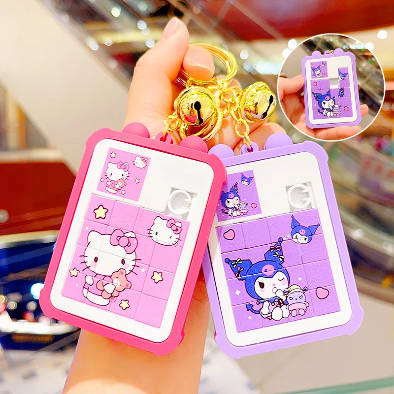 

Cartoon Sanrio Kuromi Pachacco Cute Puzzle Huarongdao Creative Keychain Bag Pendant Small Gift