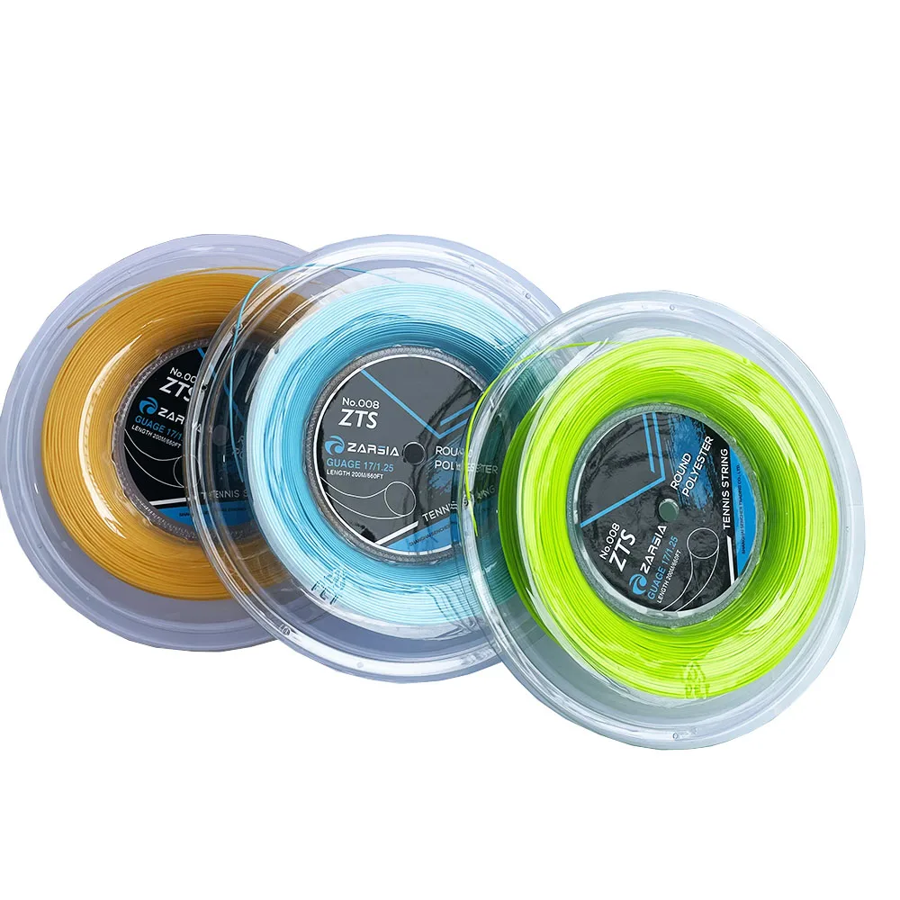 Polyester Tennis Racket String Durable Training Tennis Racquet Strings Smooth Strings 1.25mm 200M Big Reel For ZARSIA