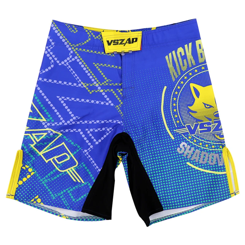 VSZAP Blue Shadow Boxing Shorts MMA Fighting Jujutsu Competition Training Pants 5-point Pants XXS-XL Size