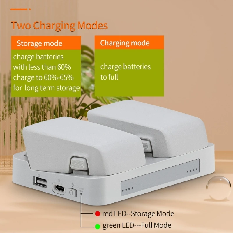 Double Drone Battery Charger For DJI Flip Two-way Charging Hub Power Bank Charging Station Kit For DJI Flip Drone Accessories