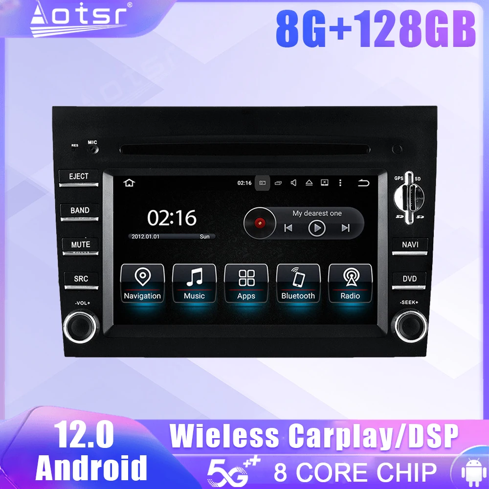 

Android Screen Car Radio For Porsche 911 997 Cayman 2005-2008 GPS Navigation DSP Carplay Automotive Multimedia Stereo Head Unit