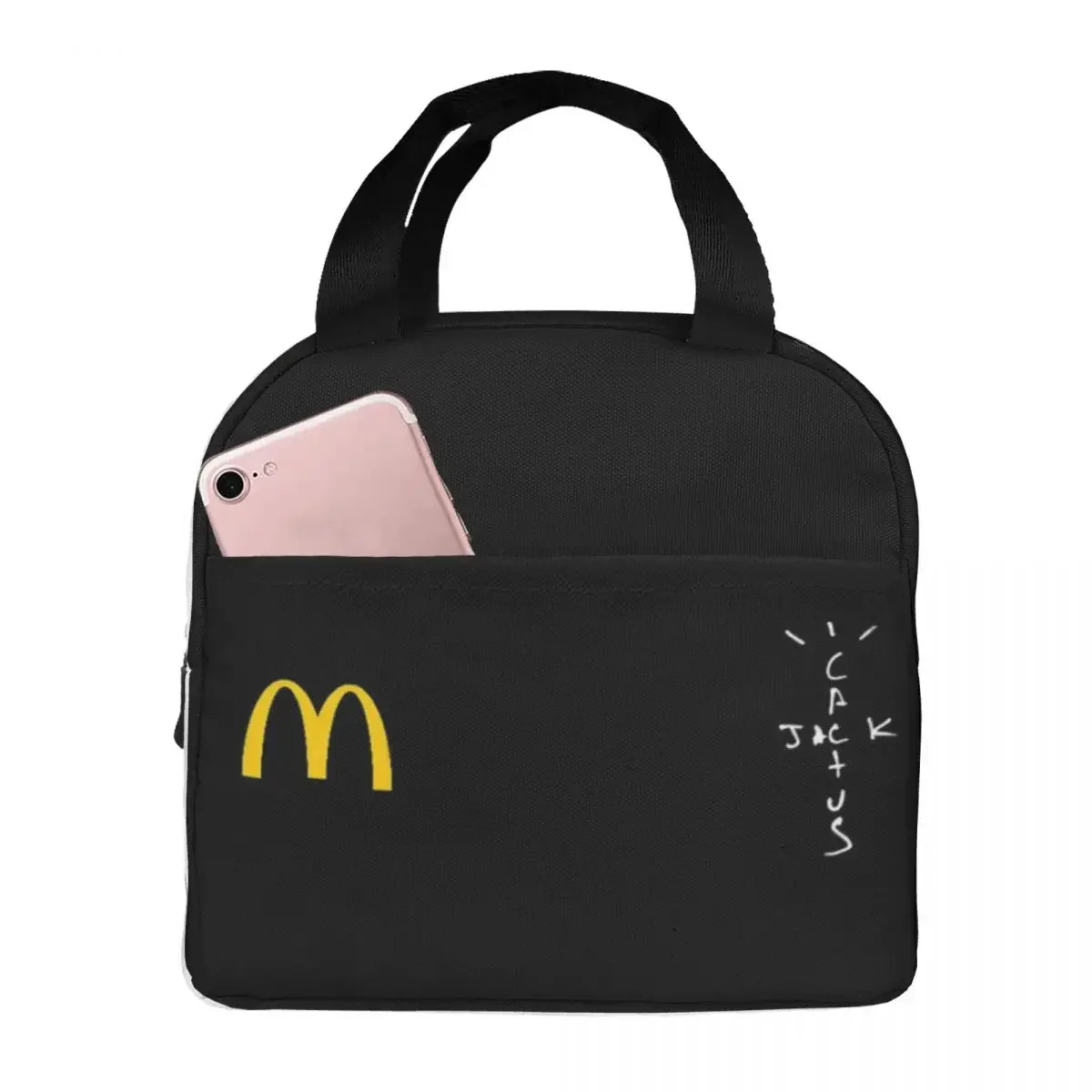 

Travis Scott X Mc Insulated Lunch Bags Resuable Picnic Bags Thermal Cooler Lunch Box Lunch Tote for Woman Work Kids School
