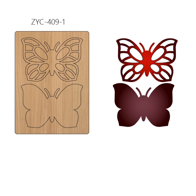 ZYC-409 butterfly wooden cutting mold suitable for die-cutting machines