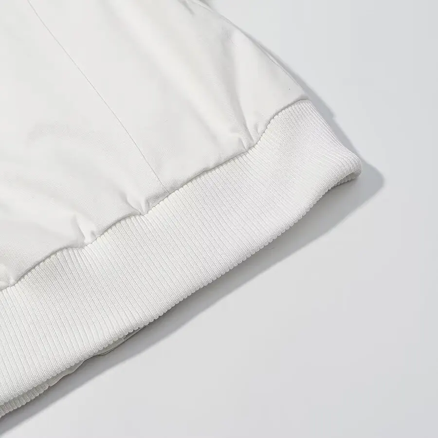 HH Damen 2025 Winter Mode Reißverschluss Langarm Knopf-Dekoration Kapuzen-Baumwollmantel Damen High-Street Lässige Warme Jacke Mujer – Detail 13