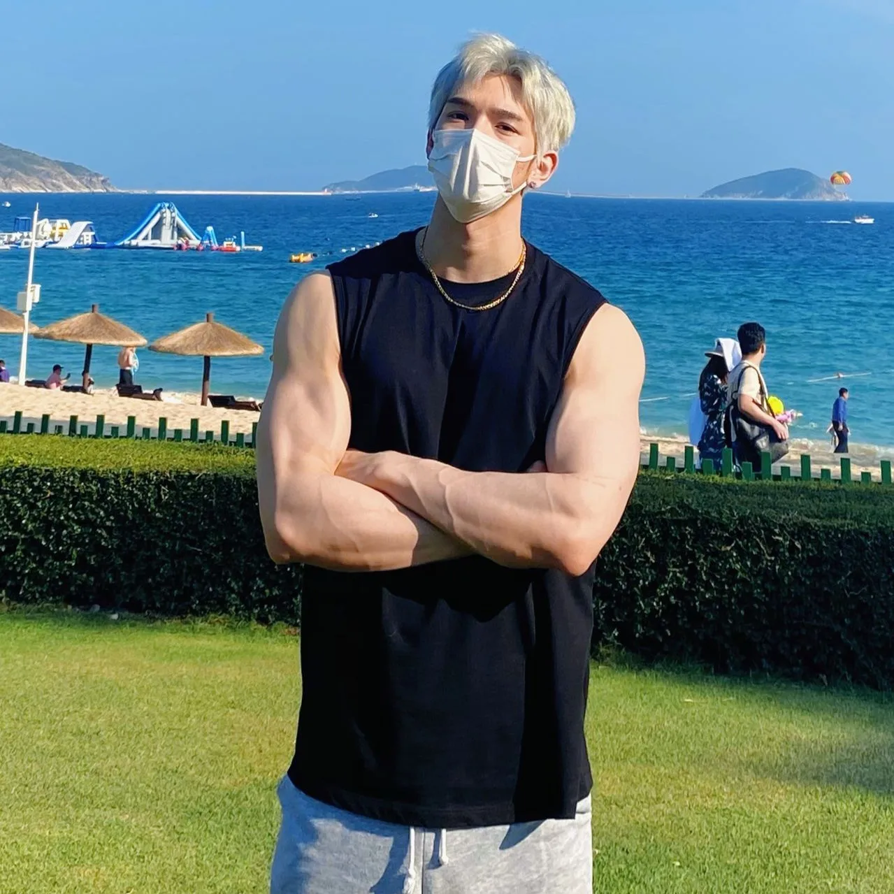 심플한 단색 스포츠 조끼 남성용 탱크 탑, 느슨한 여름 인스 커플 민소매 탱크 탑 보터밍 티셔츠, 남성용 상의 M-5XL