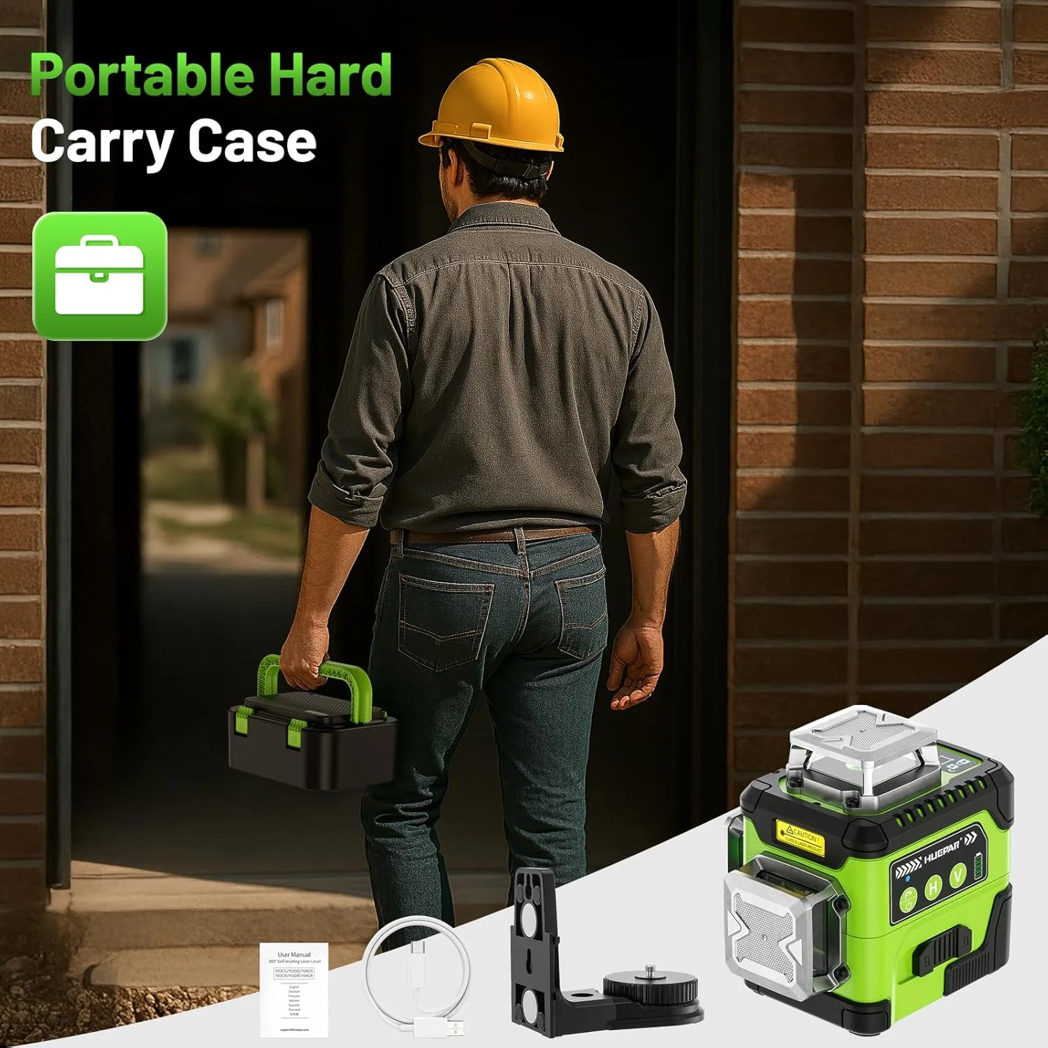 Y03CG 3D Laser Level 12 Lines Self Leveling Digital Angle Screen High Brightness