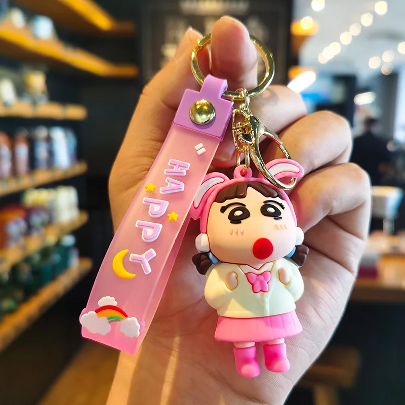 Wholesale 3D Crayon Shin-Chan Doll Cute Keychain Accessories PVC Key Ring  with Daisy Basketball Pendant Wristlet Custom Car Bag Charm Gift From  m.