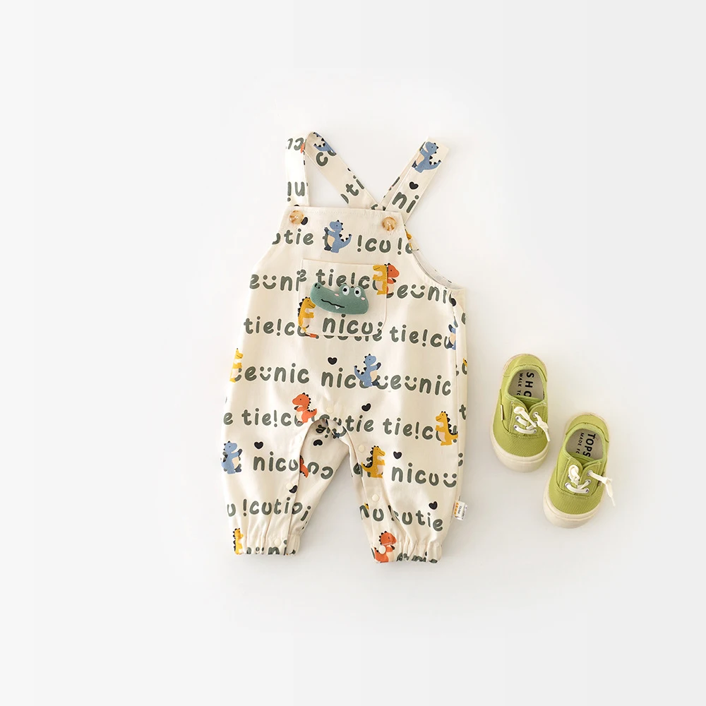 Cute Baby Jumpsuit Dinosaur Romper for Spring