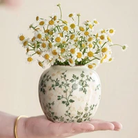Ice Cracked Ceramic Vase Handmade Vase Bohemian Art Home Decoration Living Room Office Decoration Dried Flower Display Vase 6