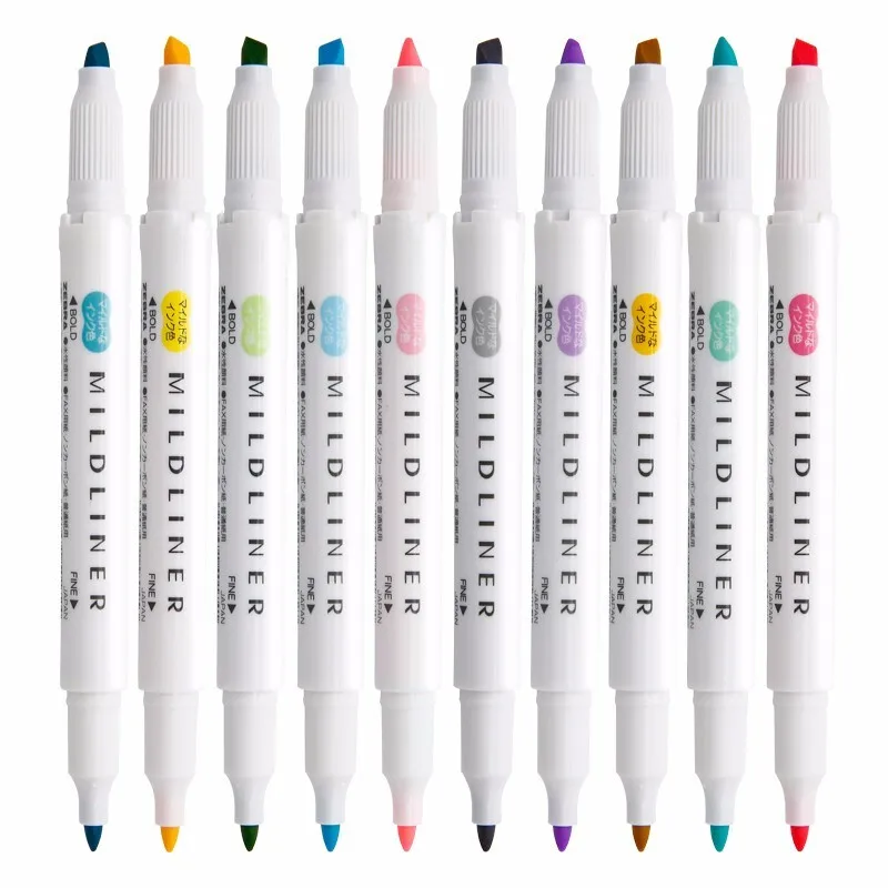 Zebra Highlighter Pen Markers Double Ended Twin Tip Highlighter Set For School Office Drawing Writing Japanese Stationer 5/10pcs highlighter marker highlighter pen marker pen