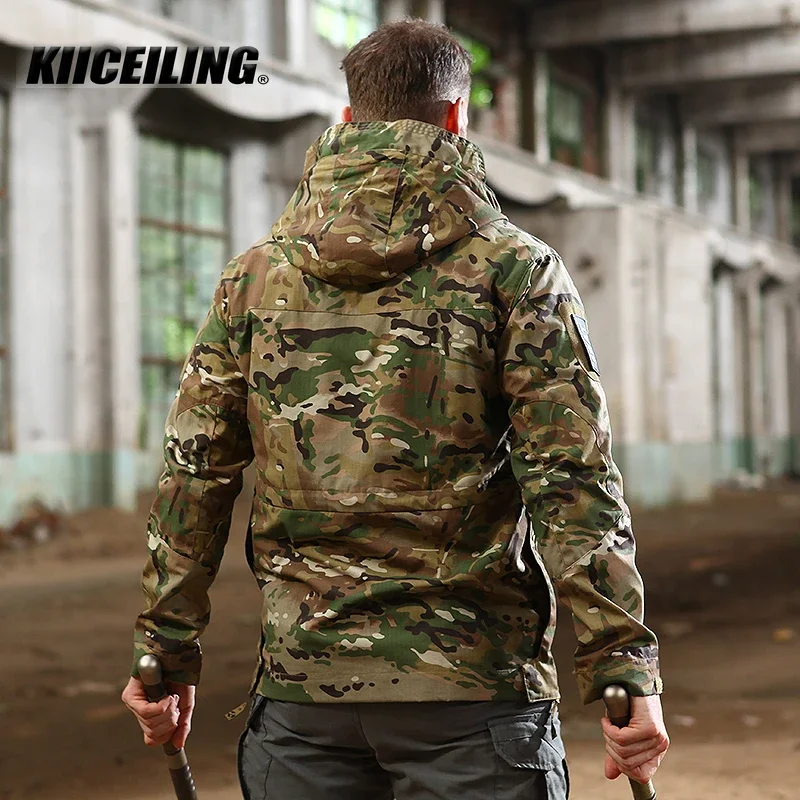 KIICEILING M65 Camouflage Tactical Jacket For Men Waterproof