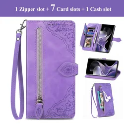 Zipper Wallet Embossed Leather Book Case - Premium Flip Cover for SAMSUNG A16(5G)(4G) (SZY-Purple)