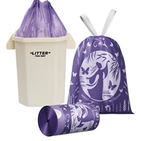Thick Hand-Held Garbage Bag Household Large Plastic Tear-Free Drawstring Kitchen Waste Deodorization Mosquito Proof 1