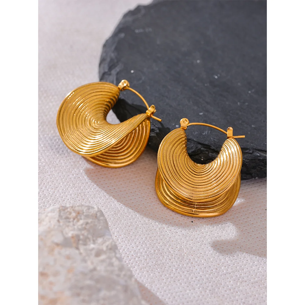 Yhpup Unique Stainless Steel Earrings for Women