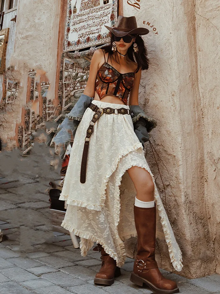 スカート MURRAL Limestone tucked long skirt What I added to my 209 Walking Skirt - Folkwear