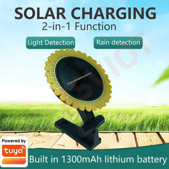 Tuya Smart Zigbee light and rain sensor 2-in-1 function, built-in lithium battery , Light and rainwater detection Smart life App 2