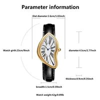 Nouveau Alien Crash Melt Twist Y2K montres pour hommes et femmes mode bracelet en cuir étanche montres à Quartz cadeau livraison directe 6