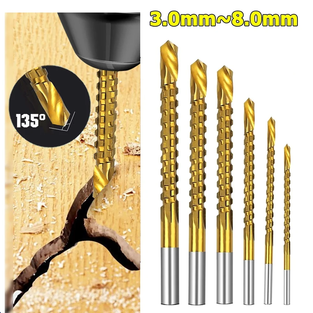 

Titanium Coated Drill Bit Set 3/4/5/6/6.5/8mm Spiral Screw Metric Composite Tap Drill Bit Twist Drill Bits For Cutting Drilling