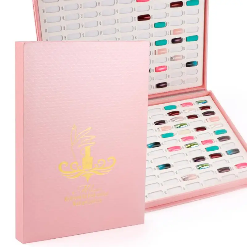 Removable Nail Gel Polish Color Display Stand 214 Cells Nail Color Card