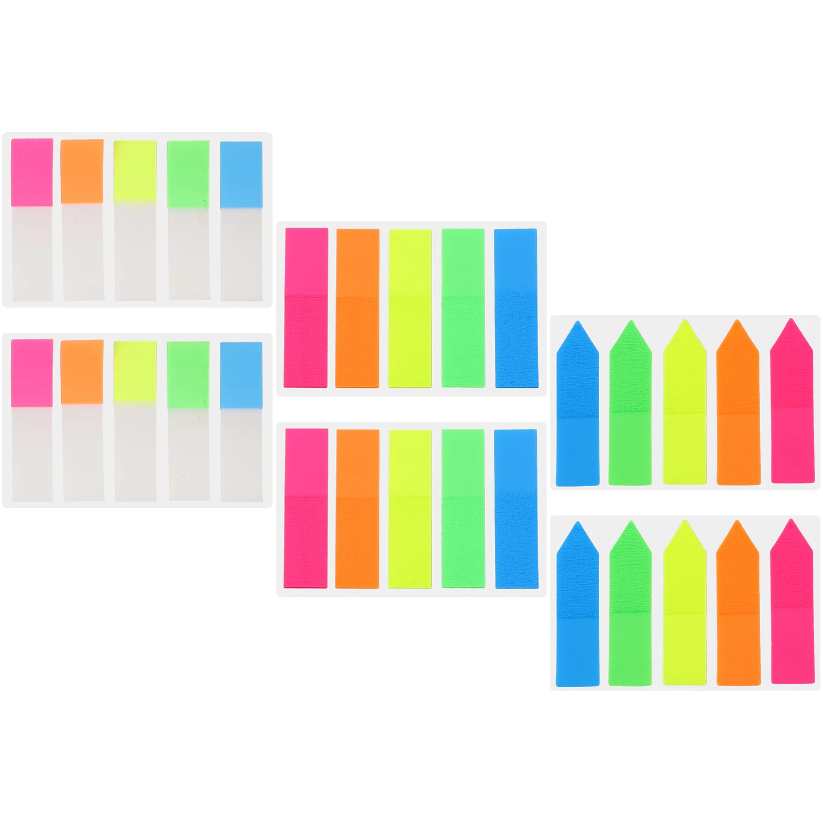 

6 Sets of Colorful Page Tabs Decor Page Marker Paper Page Label Sticky Page Tabs