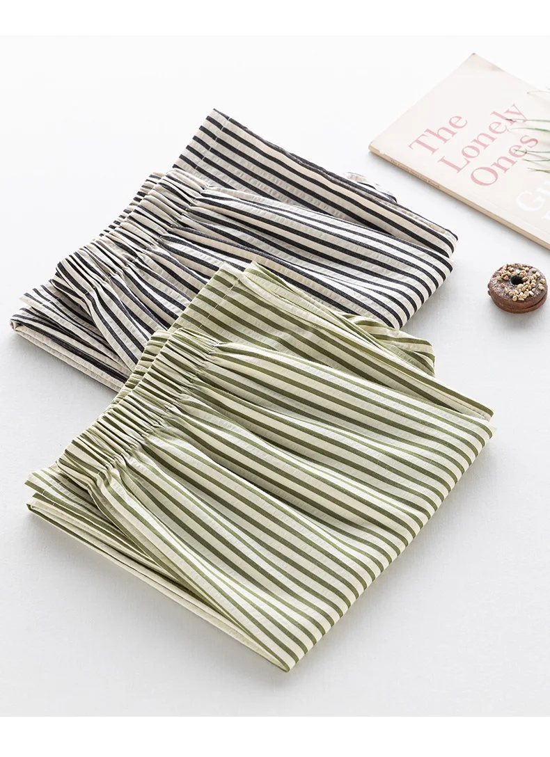Gerade Gestreiften Pyjama Hosen Neue Frühling Herbst Hause Tragen Hosen Casual Koreanische Nachtwäsche Pyjamas Hose Frauen Pantalones – Detail 10