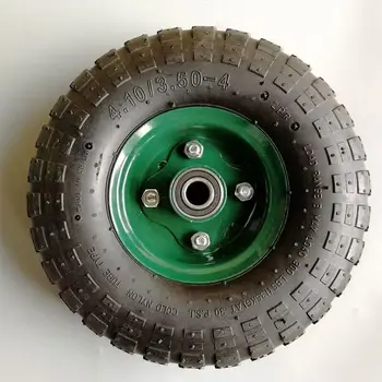 정원 덤핑 카트 바퀴, 농업용 푸시 트럭 바퀴, 가정용 핸드 카트 솔리드 휠 (휠 색상 무작위)