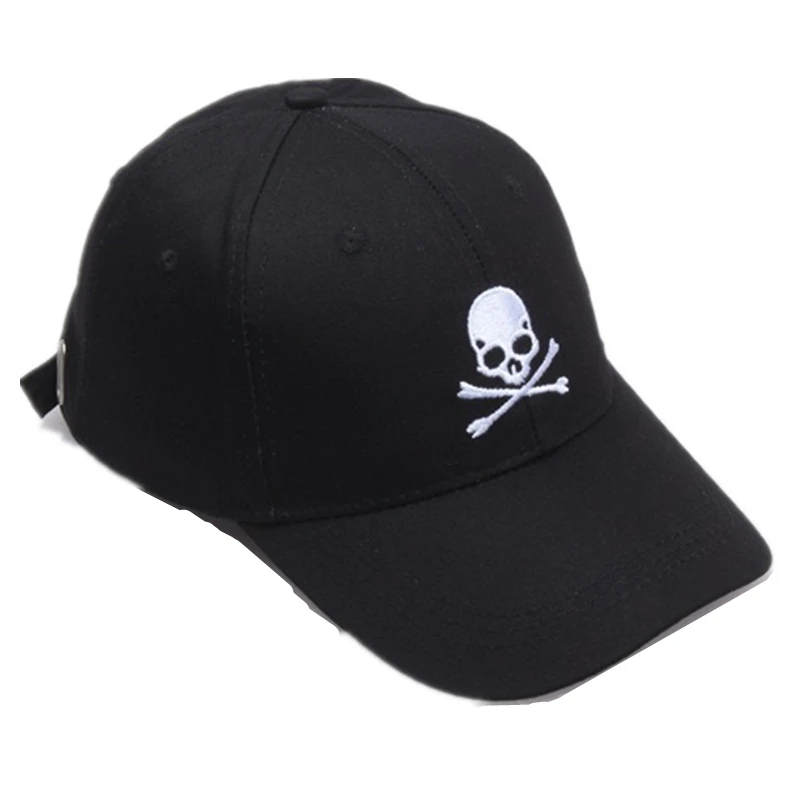New Unisex Cotton Cap SKULL Embroidery Fashion Baseball Cap Men Women Adjustable Casual Outdoor Streetwear Sports Hat