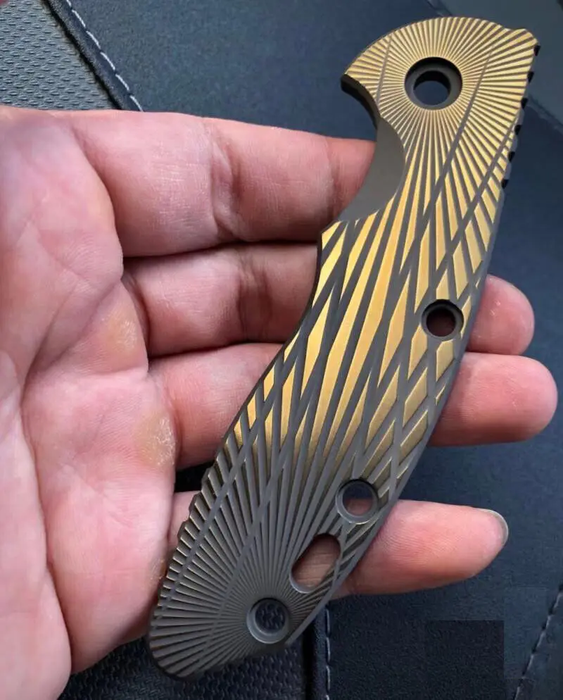 

1 шт., титановая нашивка на заказ для ножей Rick Hinderer XM18 3,5