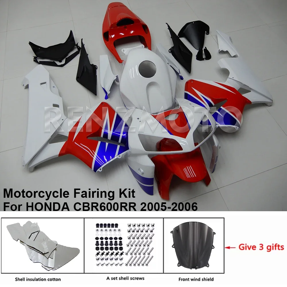 

4Motorcycle Fairing Set Body Kit Plastic For HONDA CBR600 RR CBR600RR 2005-2006 Accessories Injection Bodywork H0605-114A