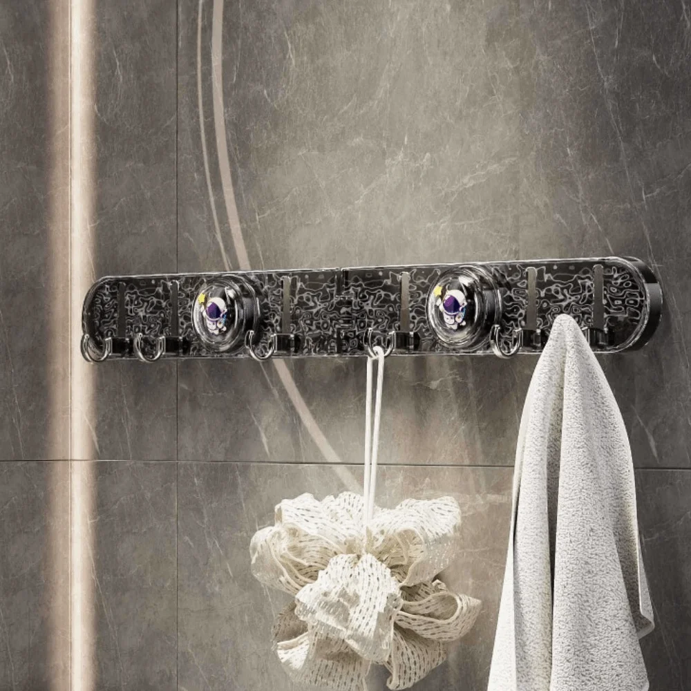 Döner Katlanır Vakumlu Kanca Kaymaz Çok Amaçlı Havlu Askısı Yüksek Ağırlıklı Yer Tasarruflu Sıra Askı Duvara Monte Düzenleyici