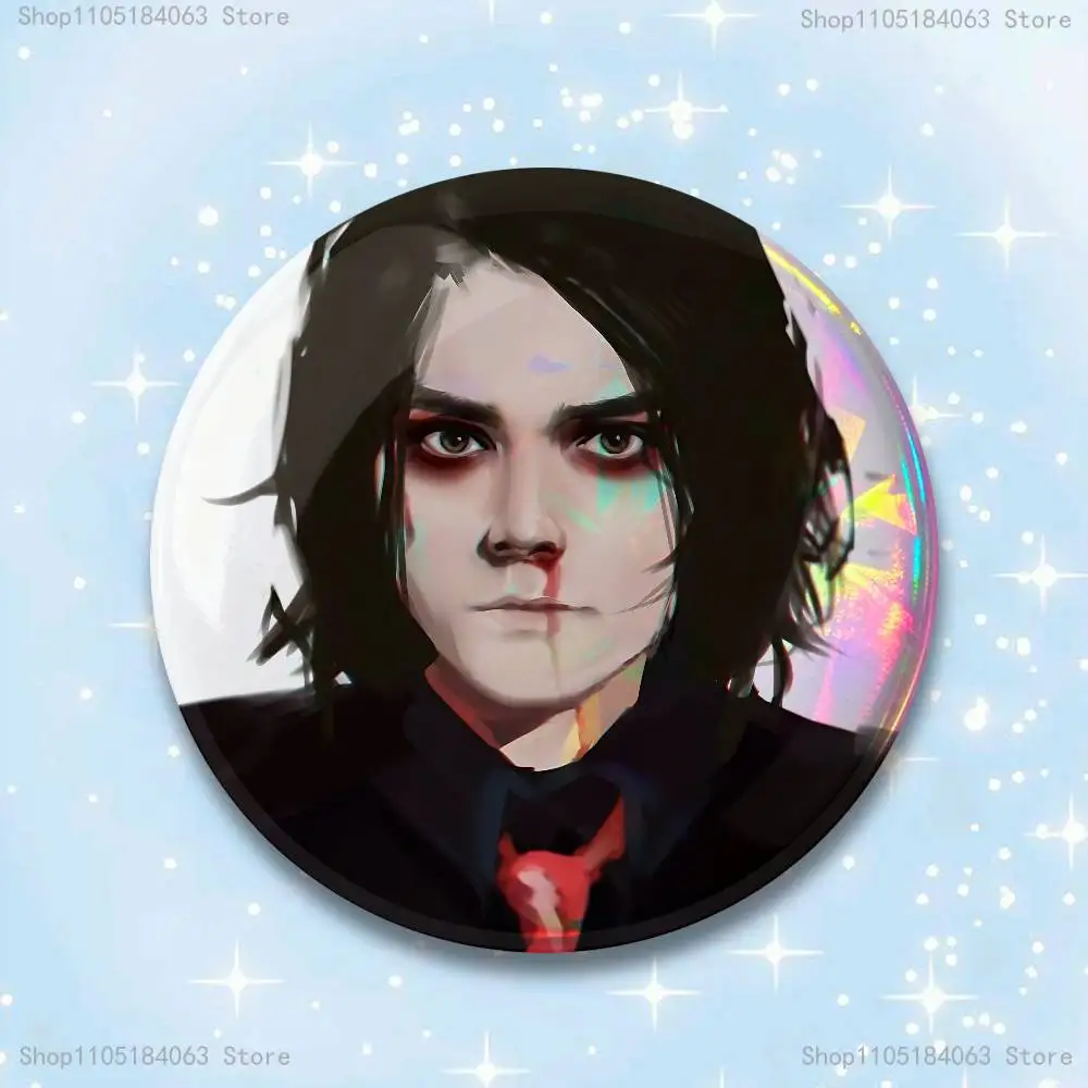 G-Gerard W-Way M-MCR Abzeichen 25 32 44 58 75 mm runde Cosplay Pin Bag Decor Fans sammeln Freunde Geschenke Brosche Souvenir – Detail 14