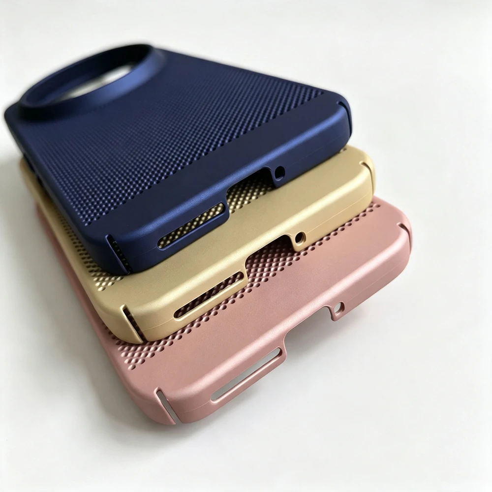 Ultra-Thin Matte Hard Phone Case with Breathable Mesh Design
