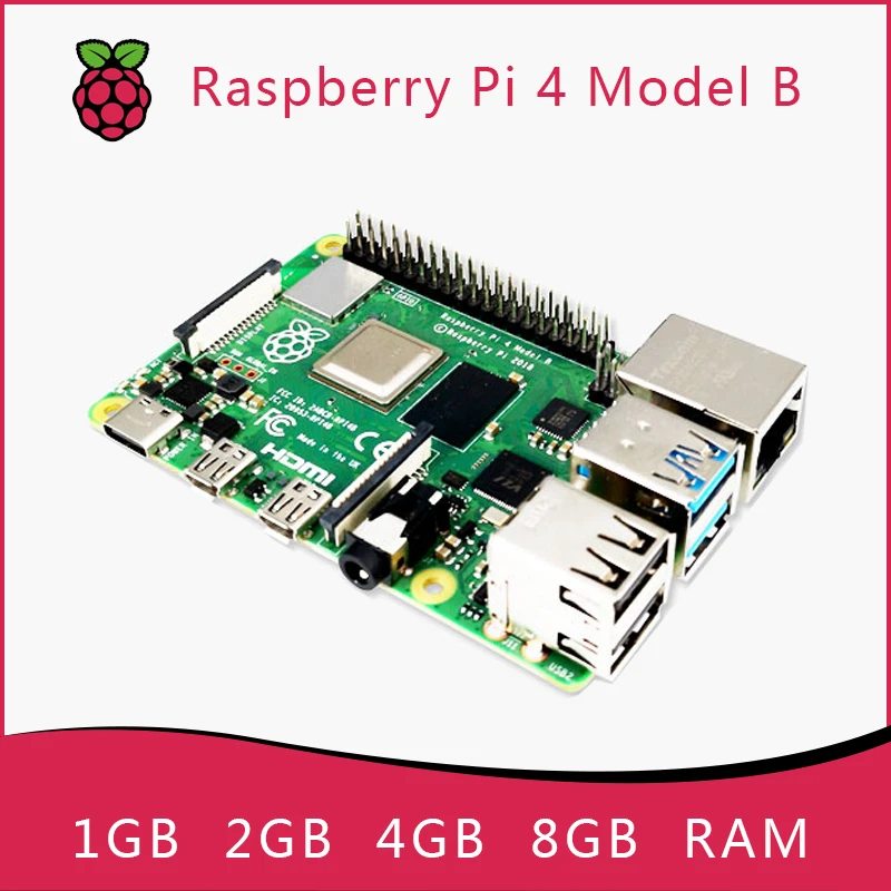 Original Genuine Raspberry Pi 4 Model B 4B 1GB 2GB 4GB 8GB RAM Core 1 ...