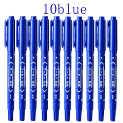 10-Piece Set of Double Tip Permanent Paint Marker Pens (10Pcs blue)