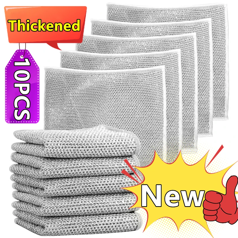 Kitchen Washcloths for Dishes Microwave Cleaning Rags Stove Clean Cloths  Multipurpose Absorbent Wire Towels household accessory - AliExpress