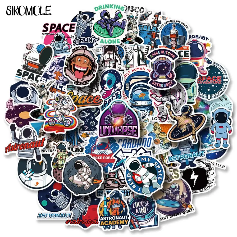 10/30/50PCS Space Planet Astronaut Sticker Dream Astronaut For Suitcase Notebook Skateboard Laptop Decals Graffiti Sticker F5