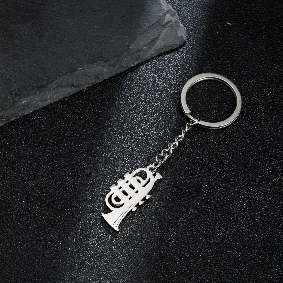 BAMAY Portachiavi A Forma Di Chitarra In Acciaio Inox, Placcato Oro E Argento, Ciondolo Per Strumento Musicale, Regalo Per Donne E Ragazze - 2