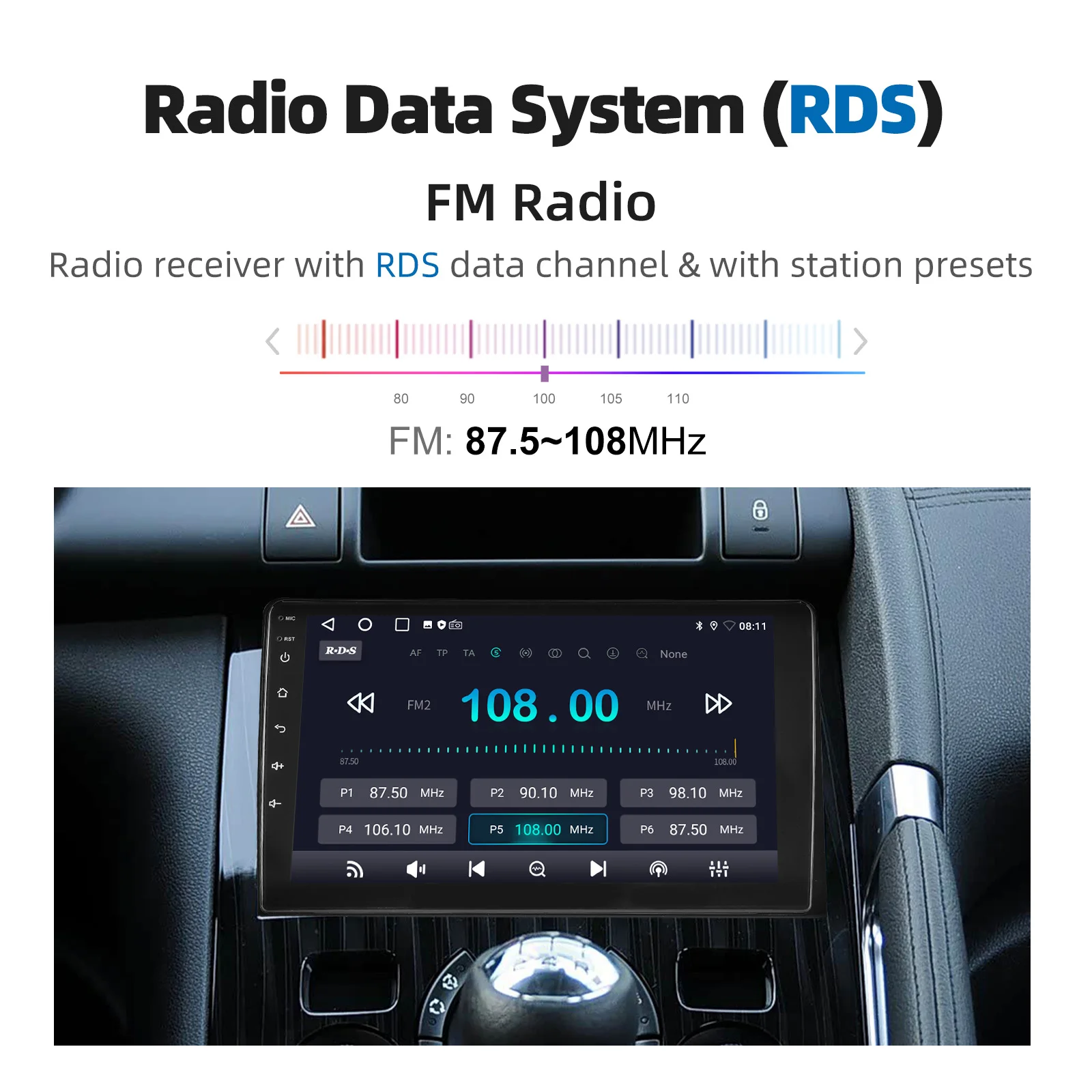 ESSGOO Android 15 Autoradio 9" 4+64 GB für Peugeot 3008 5008 2009-2016 GPS Navigation WiFi Wireless CarPlay Android Auto Bluetooth RDS Mirror Link CANBUS FM Lenkradsteuerung 2+32 GB Android 14 Kapazitiver HD-Touchscree – Detail 15
